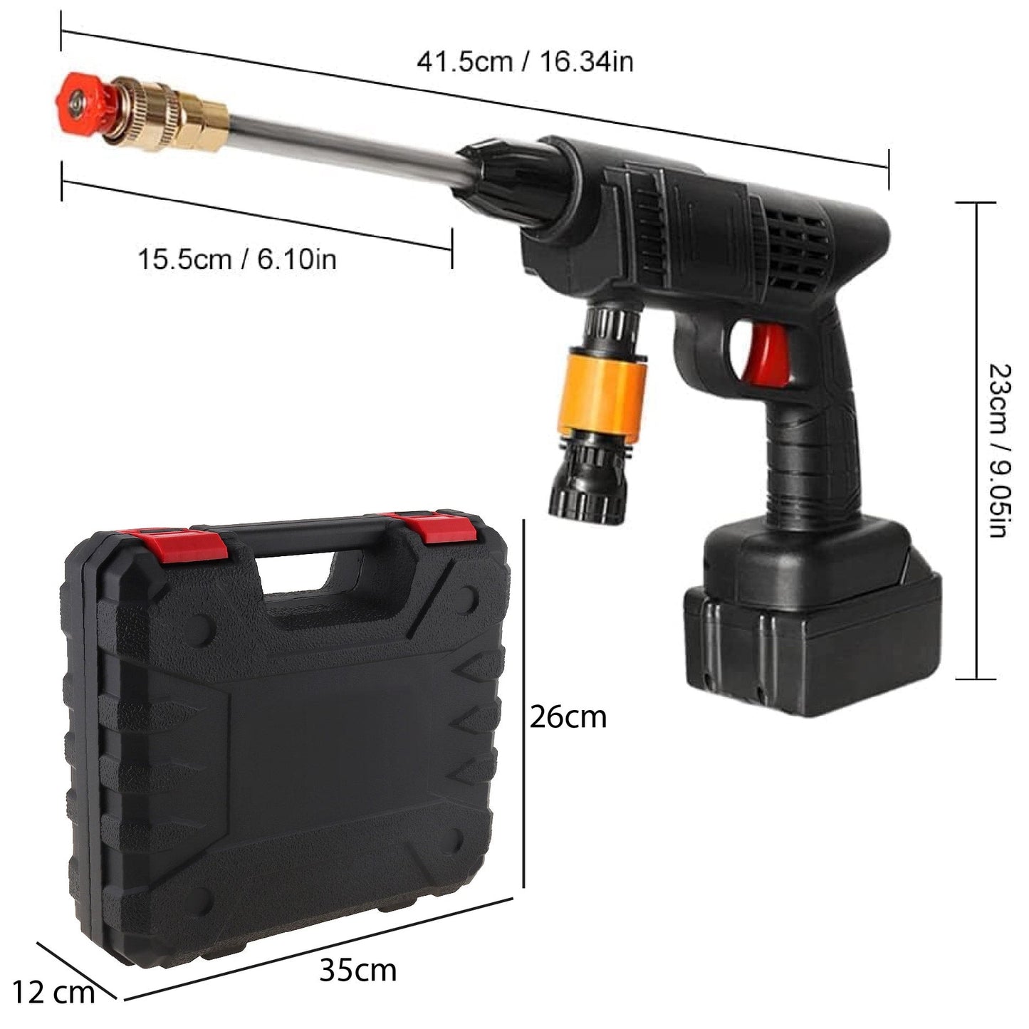 COMBO : Hidrolavadora + (Aspiradora Portátil + Doble Batería + Maletín)